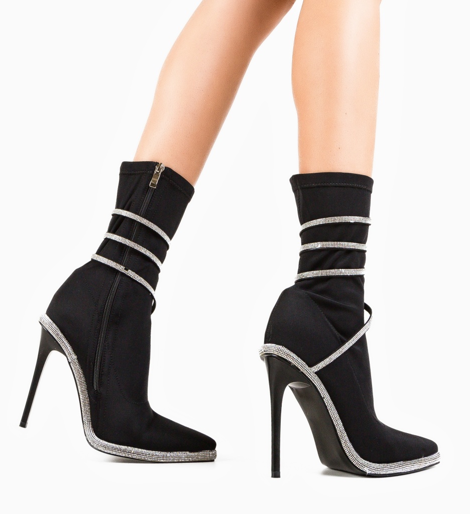 Botine Marijn Negre - Eleganță și Confort - imagine 3