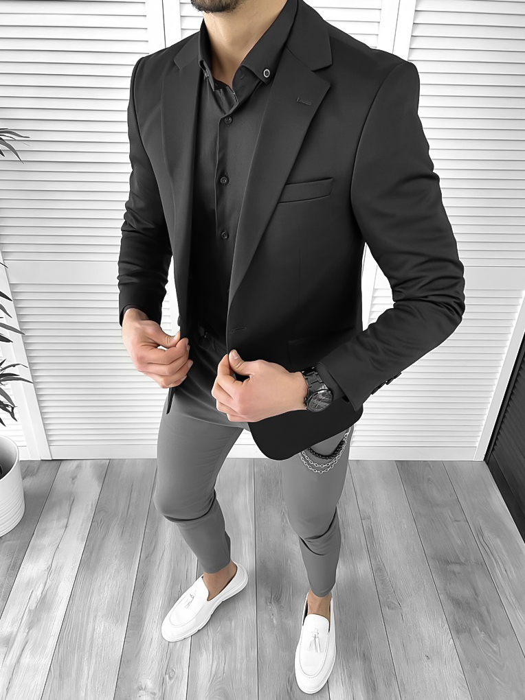 Tinuta Smart Casual 3 Piese Barbati Slim Fit