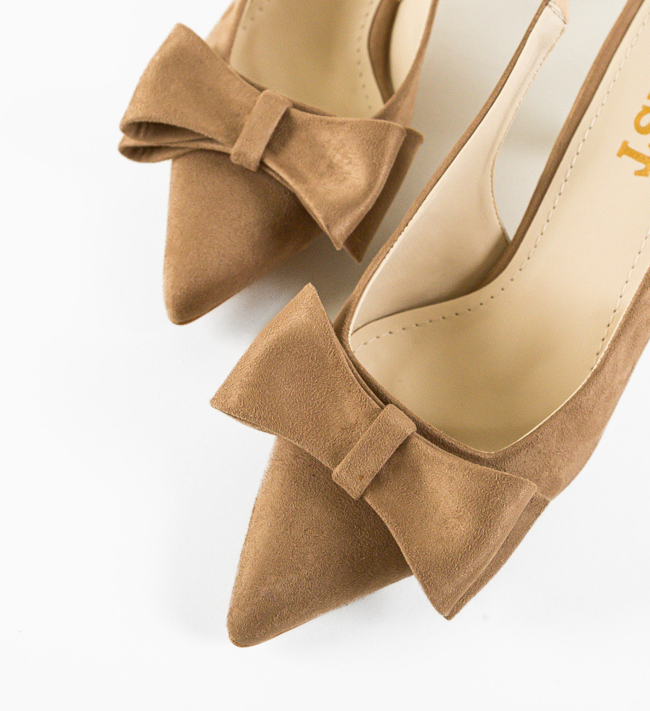 Pantofi Hugo Khaki cu Toc Eleganți - imagine 8