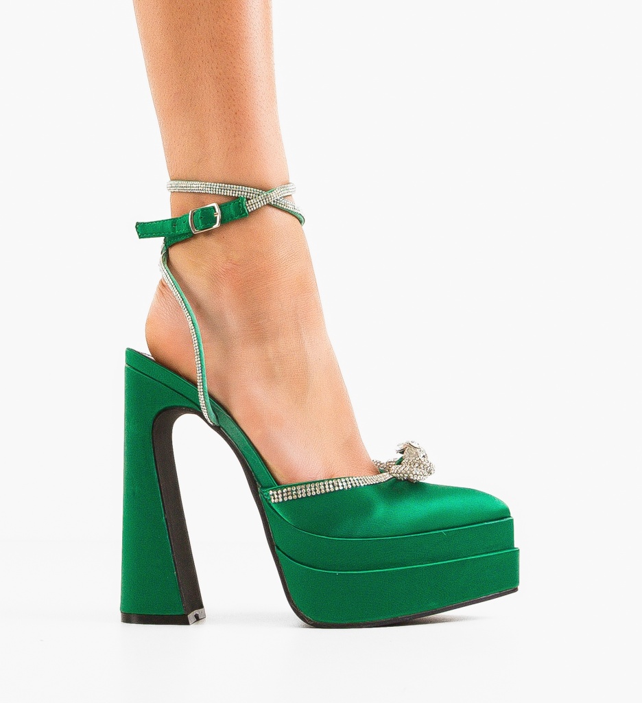 Pantofi Keira Verzi cu Toc - Eleganță și Stil - imagine 7