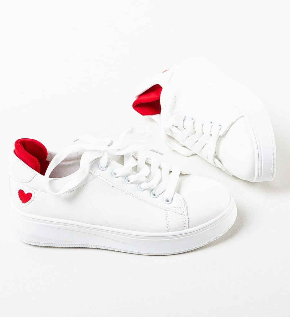 Sneakers Dama Amore Albi - Confort și Stil - imagine 5