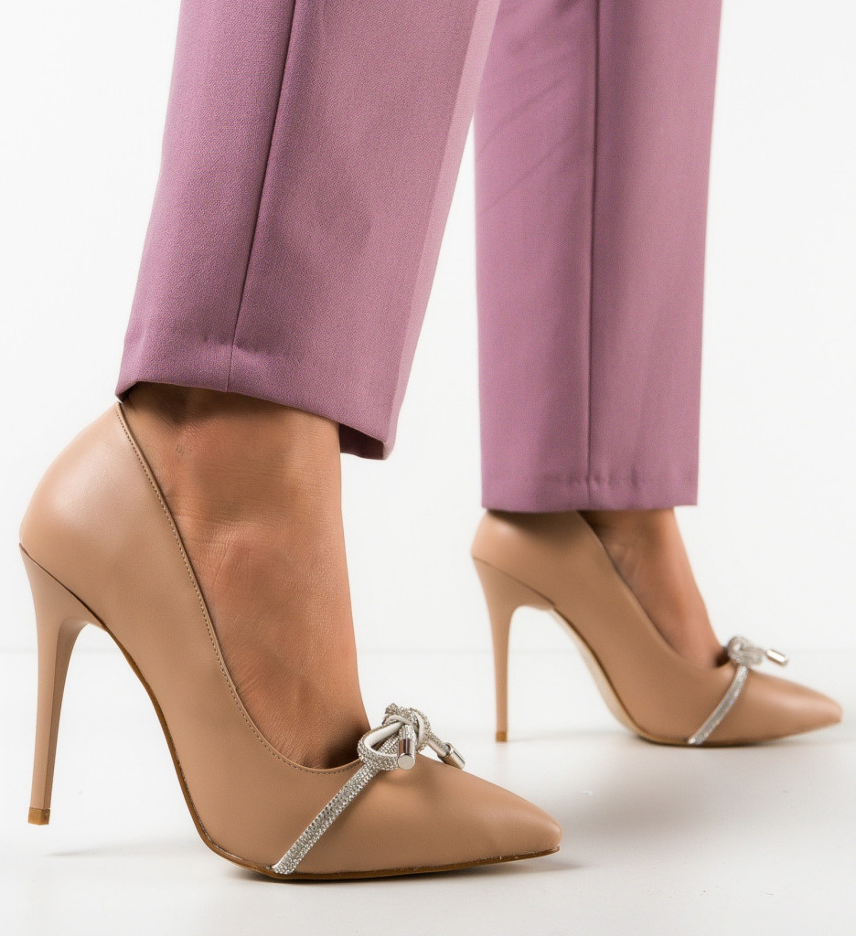 Pantofi cu Toc Kroba Nude - Eleganță și Confort - imagine 2