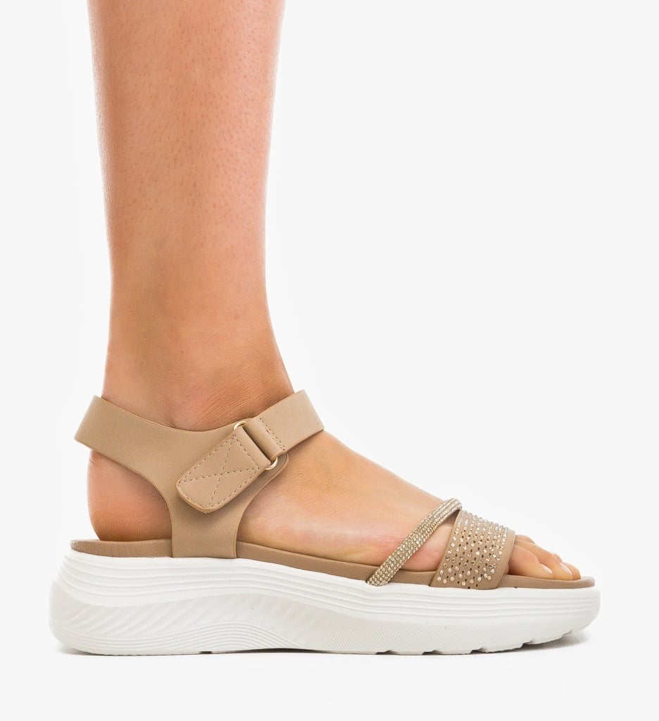 Sandale Dama Preton Khaki Elegante si Confortabile