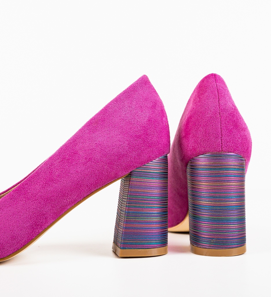 Pantofi cu Toc Ferne Roz - Eleganță Feminină - imagine 7