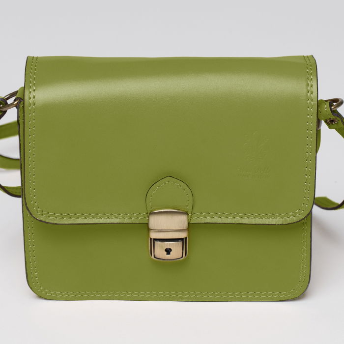 Geanta Crossbody Verde Oliv Shopika | Piele Naturală