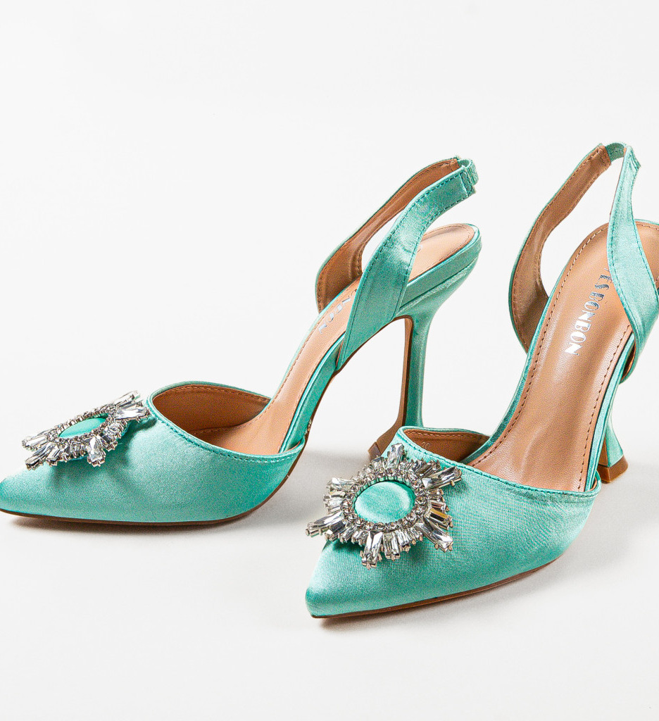 Pantofi cu Toc Lopez Turcoaz - Stil si Eleganta - imagine 4