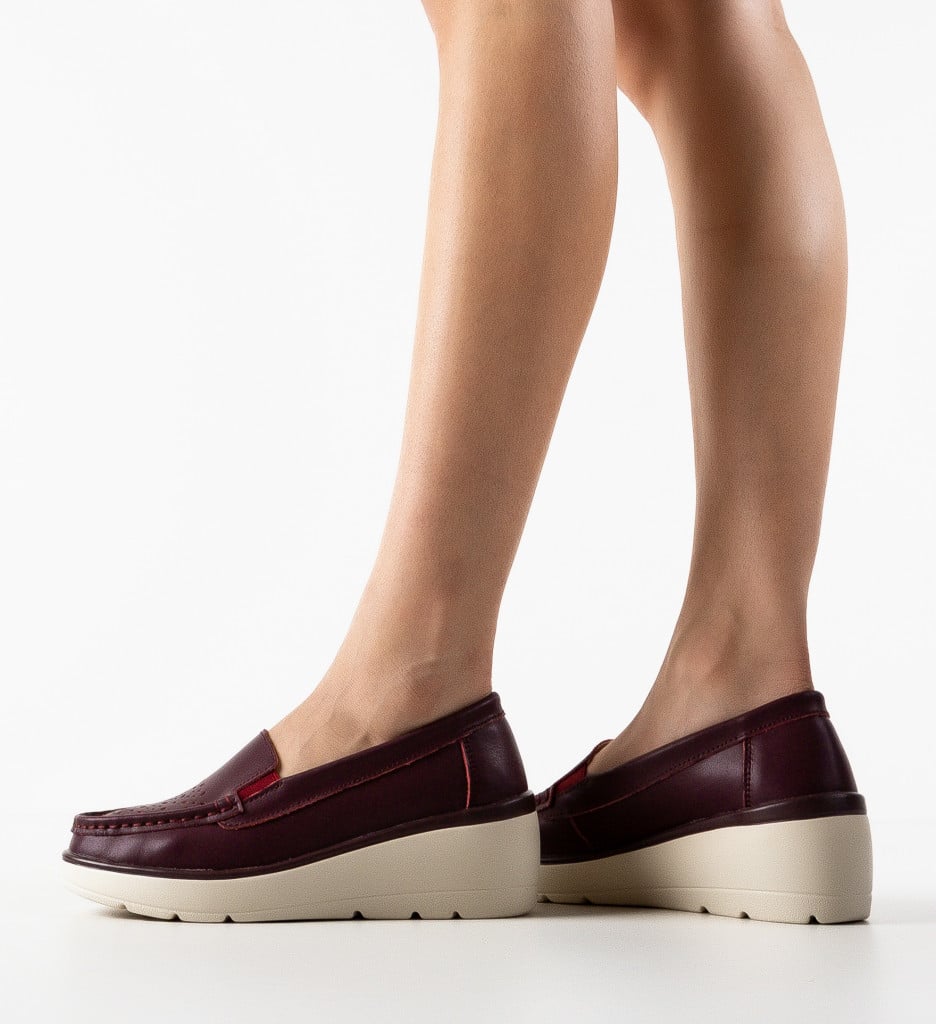 Pantofi Casual Atic Wine - Eleganță și Confort - imagine 4