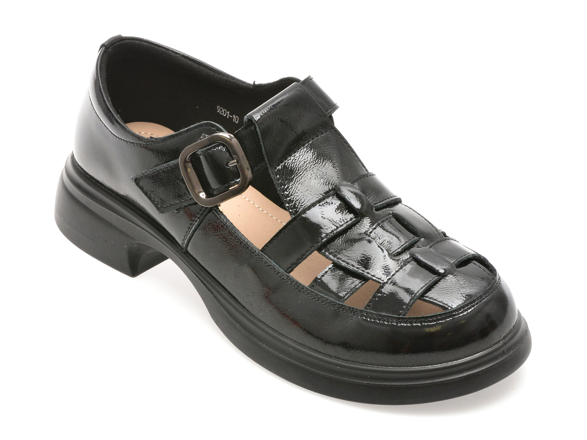 Pantofi GRYXX Piele Lăcuită, Confort Velcro