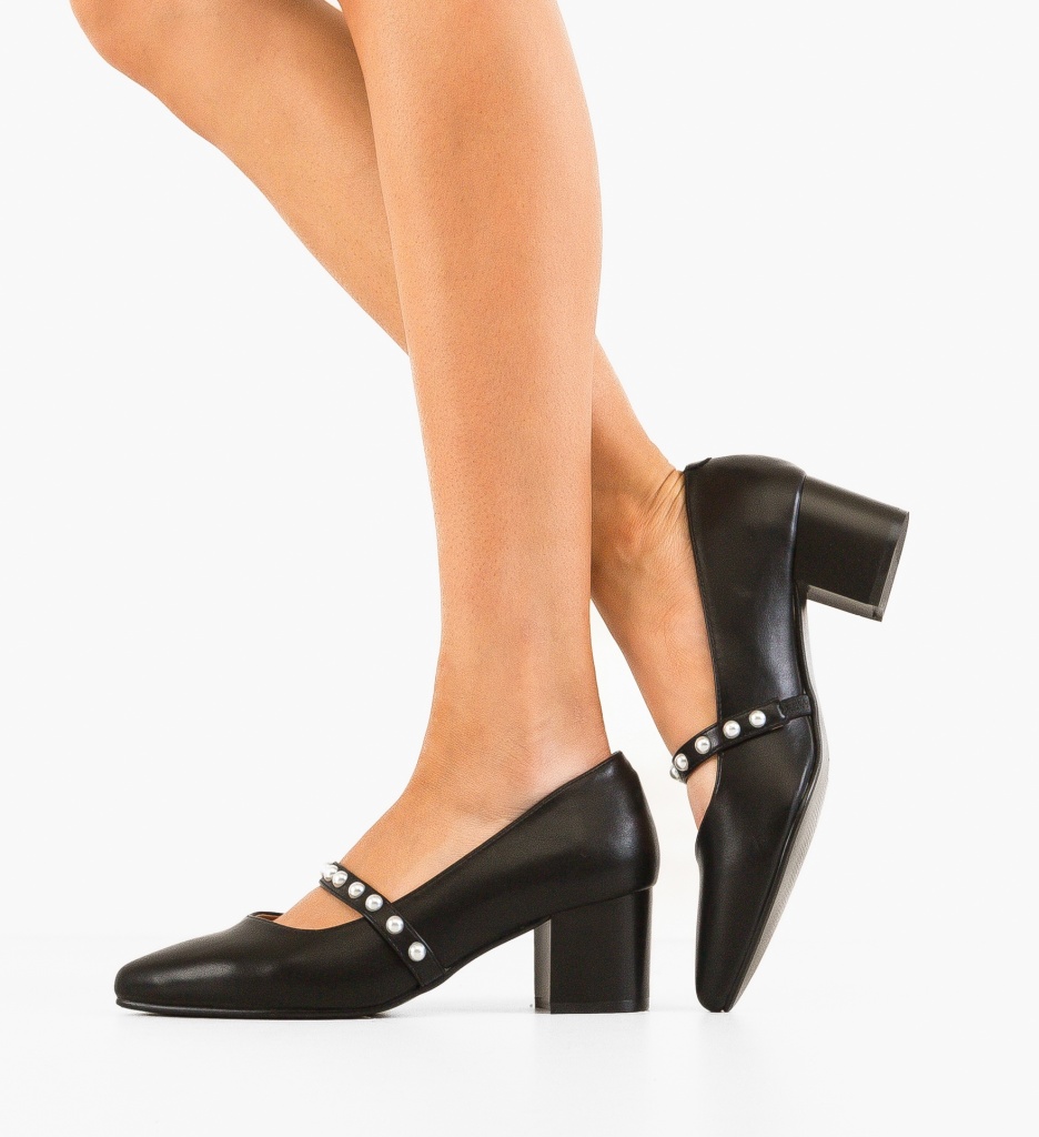 Pantofi Celine Negri cu Toc Eleganți - imagine 3