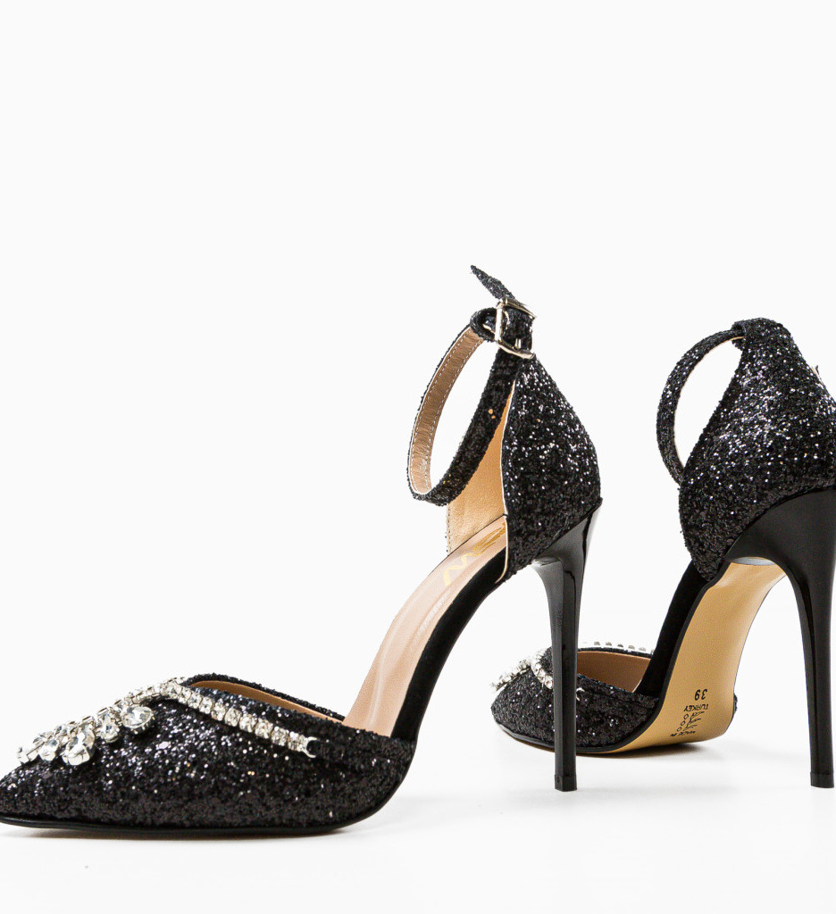 Pantofi dama Alabyna Negri 3 cu toc elegant - imagine 10