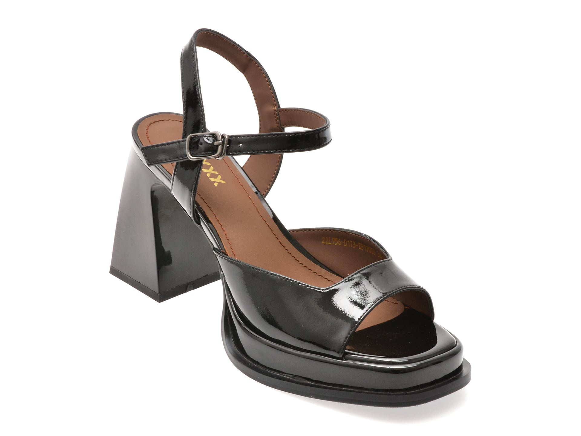 Sandale Gryxx negre din piele lacuită - Eleganță maximă