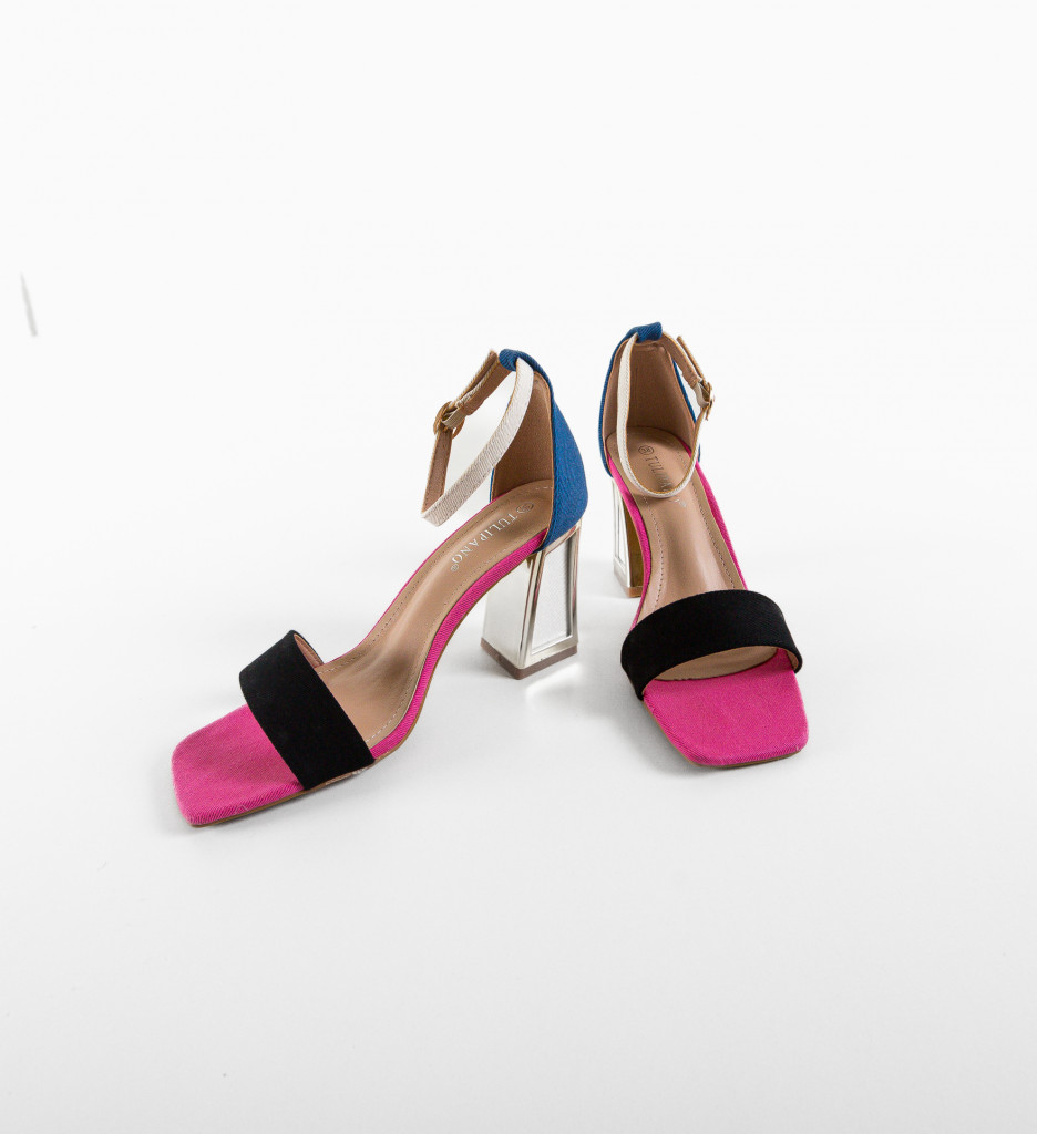 Sandale cu Toc Campo Negre - Stil Feminin - imagine 7