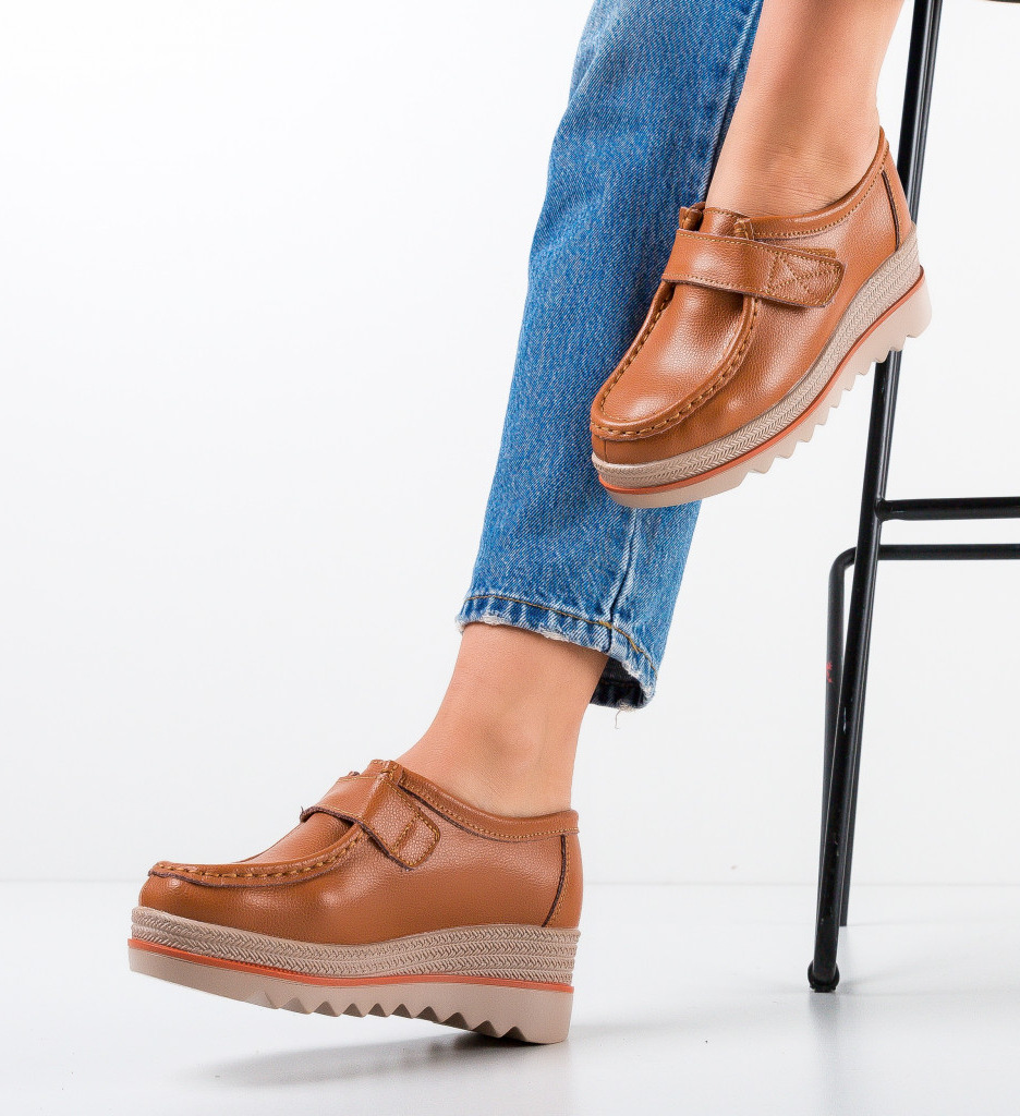 Pantofi Casual în Straif Camel - Versatili și Moderni - imagine 2