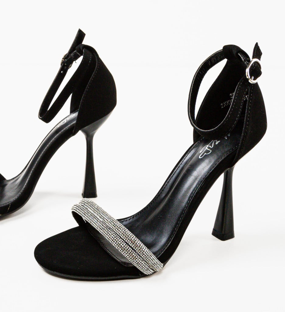 Sandale Toc Seoul Negre | Eleganță și Stil - imagine 7