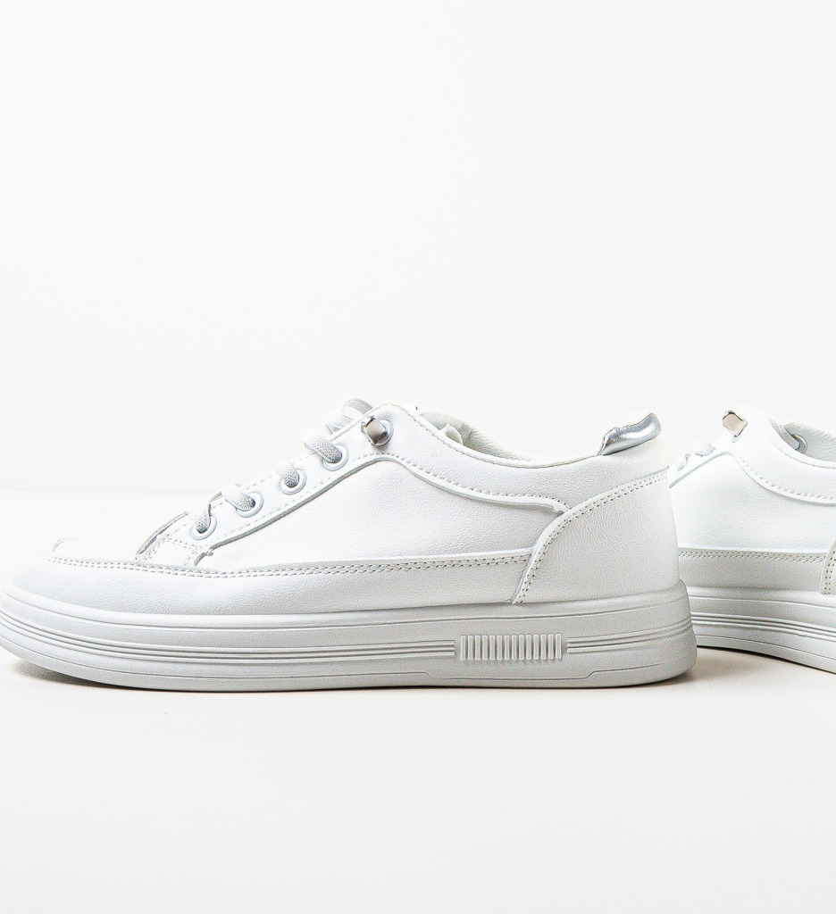 Sneakers Dama Crane Argintii | Stil Urban - imagine 6