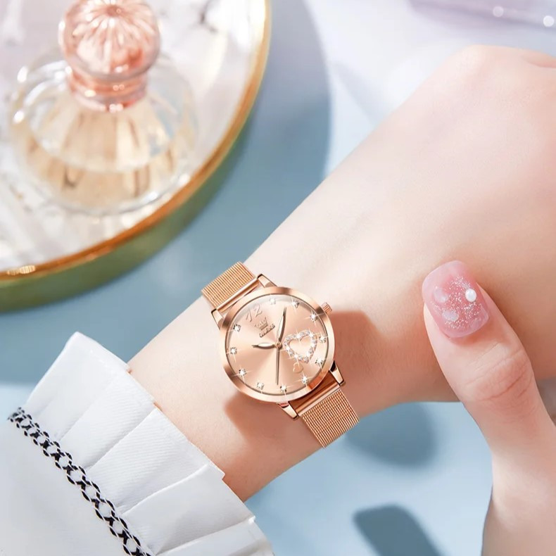 Ceas de dama Olevs CS1641 otel inoxidabil rose gold, 36 mm - imagine 2
