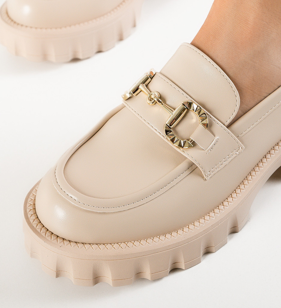 Pantofi Casual Alyena Bej - Confort Zilnic - imagine 4