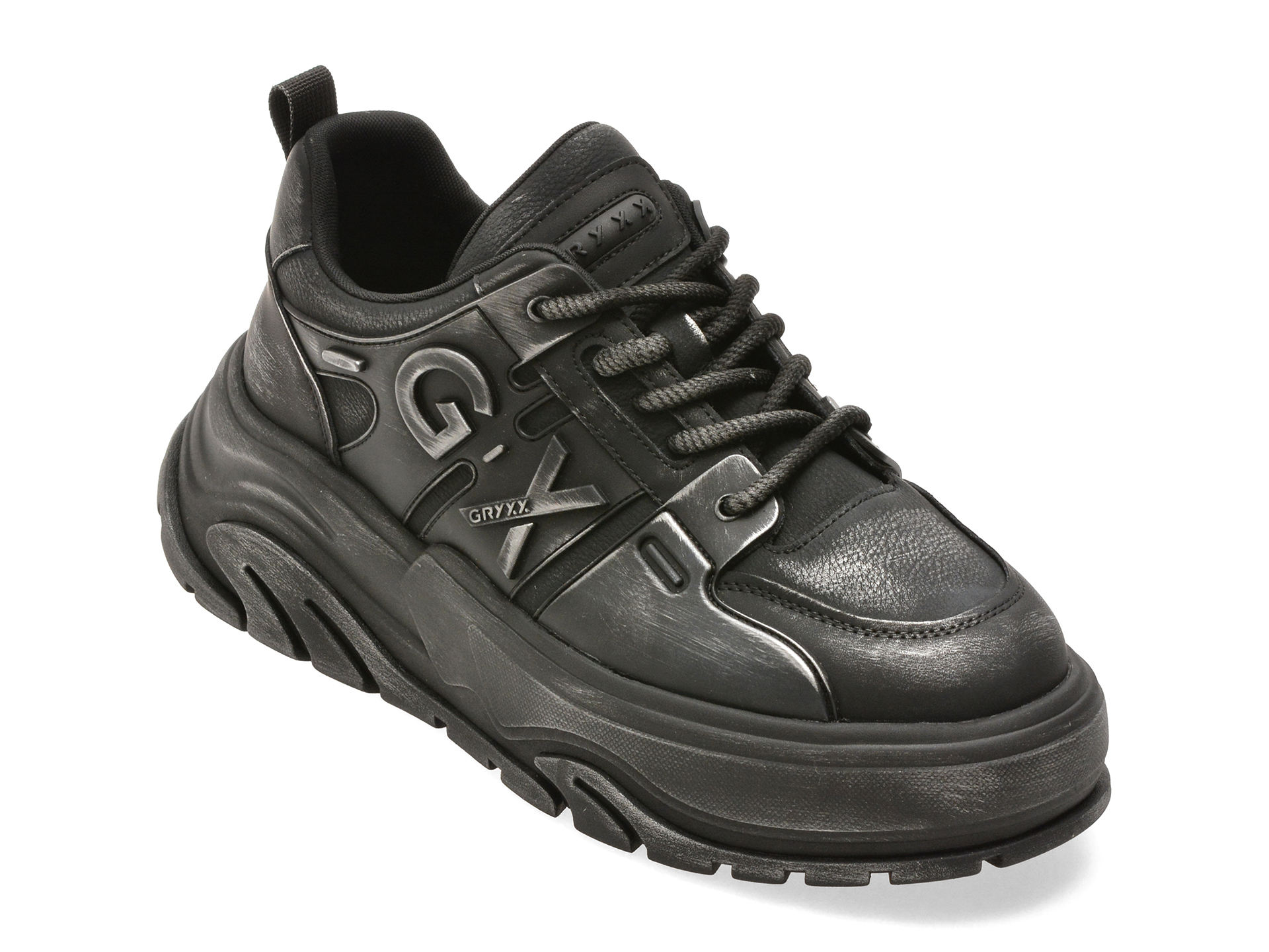 Pantofi Sport GRYXX Negri Piele Naturală