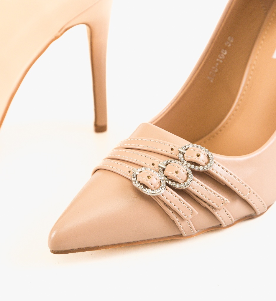 Pantofi Stiletto Nelso Bej - Eleganță și Stil - imagine 6