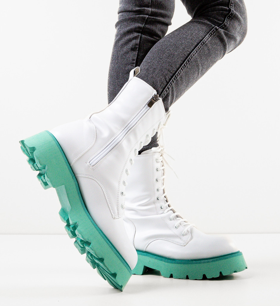 Ghete Dama Darke Albe - Eleganță și Confort - imagine 1