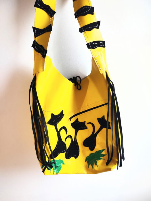 Geanta Handmade Piele Galbena | Shopika