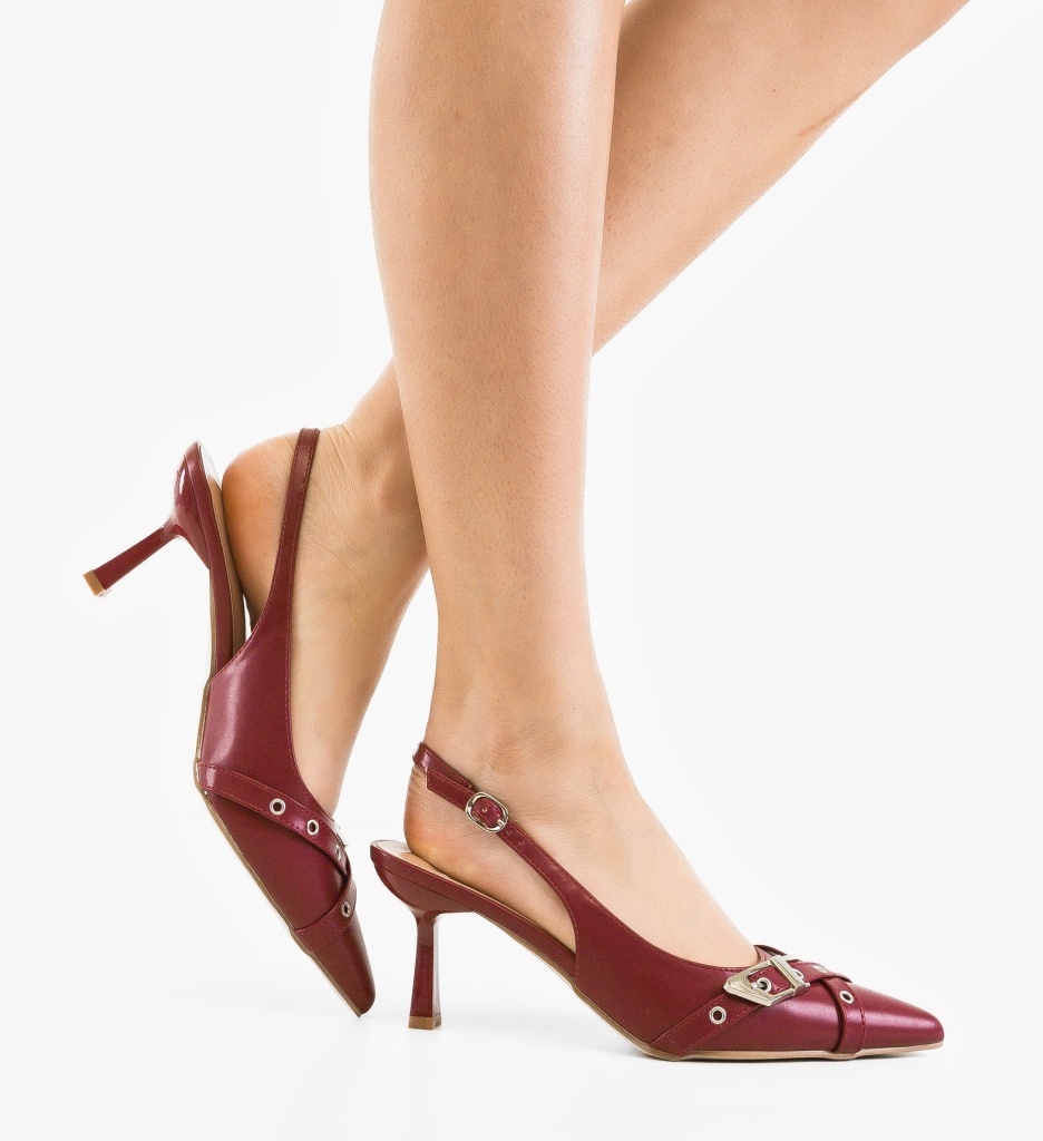 Pantofi Dama Lennox Grena Eleganți - imagine 4