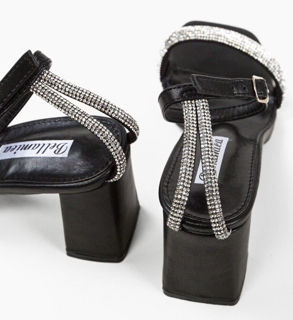 Sandale cu Toc Aqsa Negre - Eleganță și Stil - imagine 8