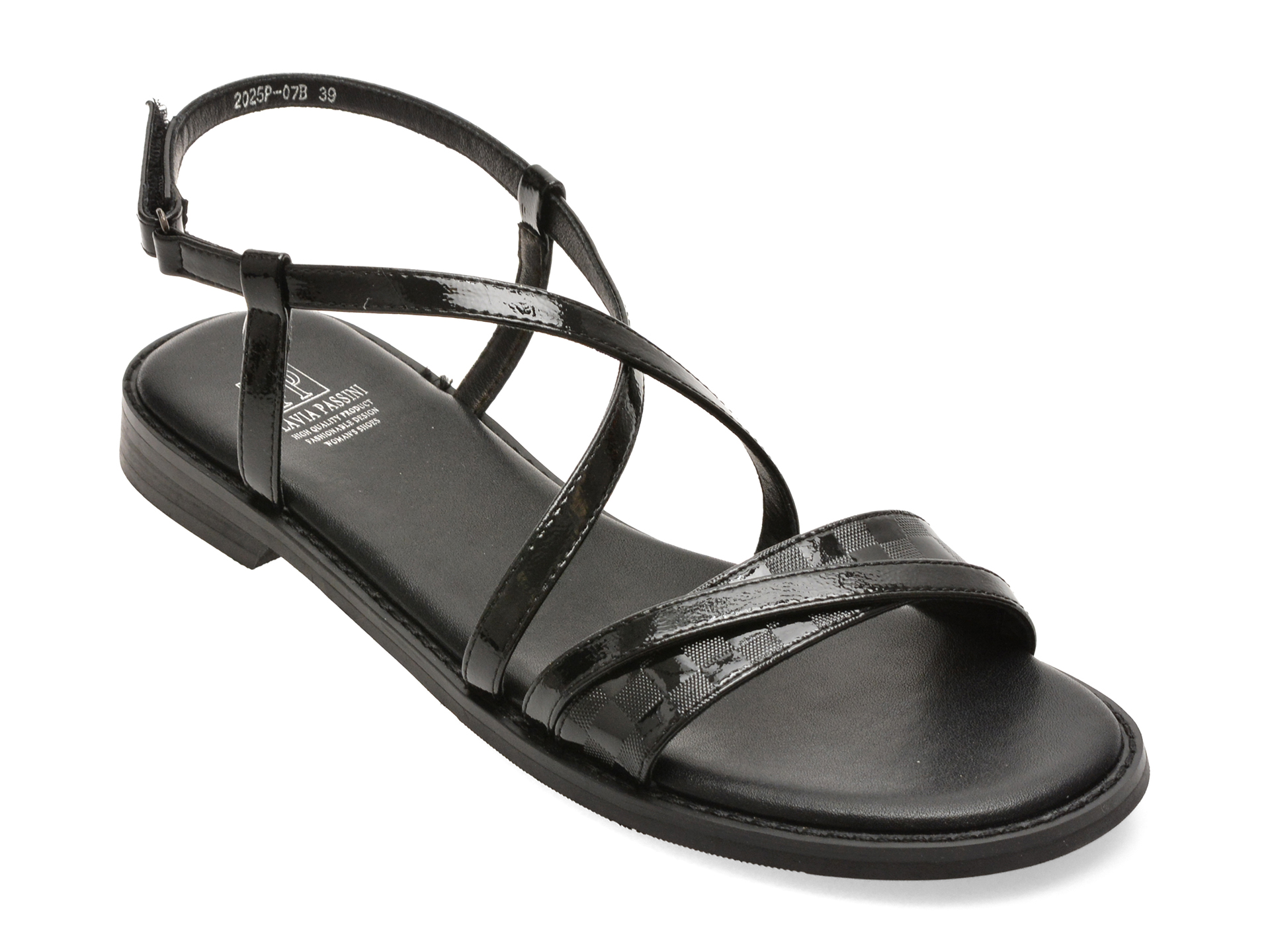Sandale Flavia Passini Negre Piele Naturală