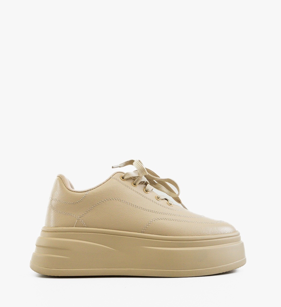 Sneakers Dama Bygdan Bej - Confort Urban - imagine 8