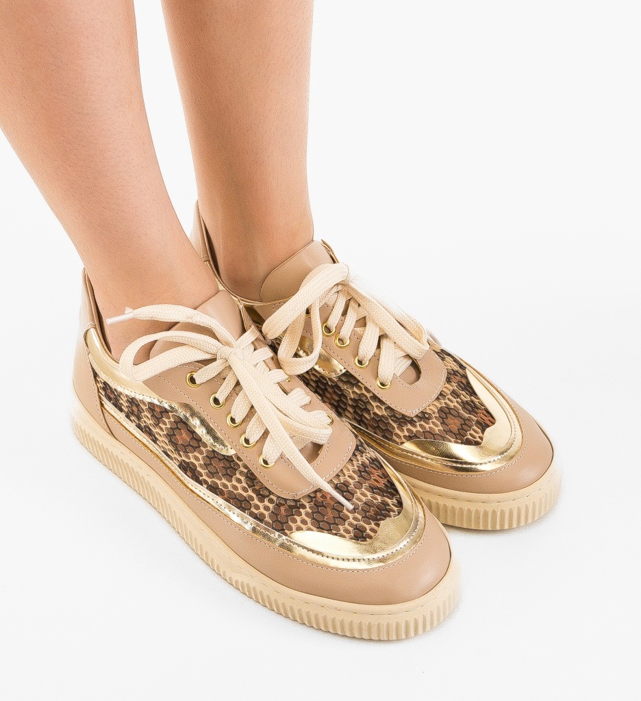 Sneakers Dama Fleralis Nude | Confort & Stil