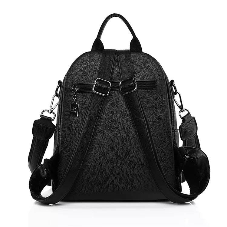 Rucsac de dama Delis Camellia GT2601 din piele ecologica, Negru - imagine 3
