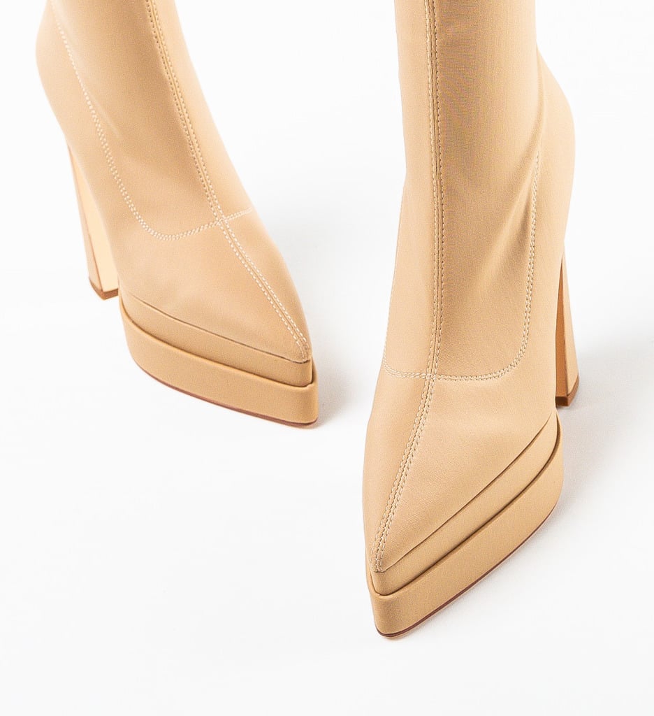Botine Dama Bhumi Bej - Eleganță și Confort - imagine 14