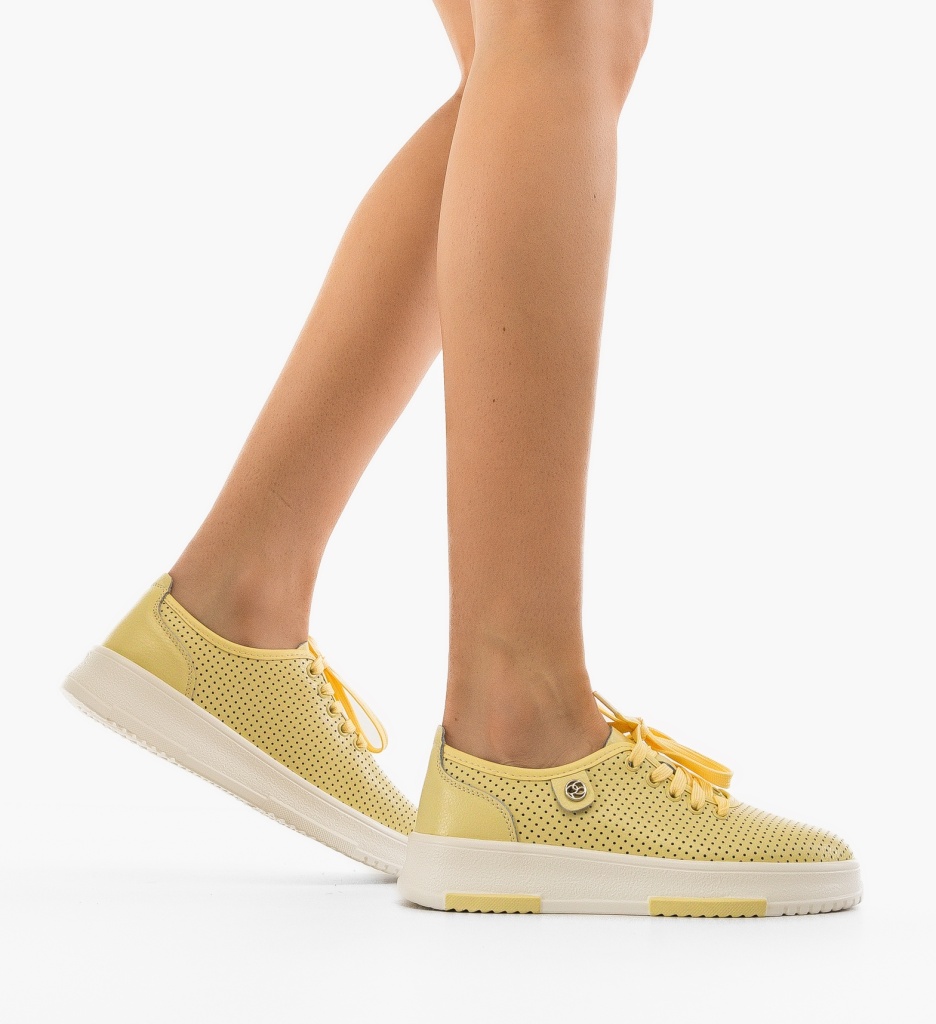 Pantofi Casual Galbeni Ygrysha | Confort Zilnic - imagine 2