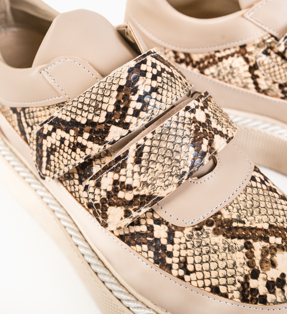 Pantofi Casual Herghely Nude - Confort și Eleganță - imagine 8