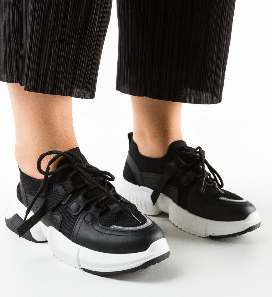 Sneakers Dama Munro Negri - Confort & Stil - imagine 3