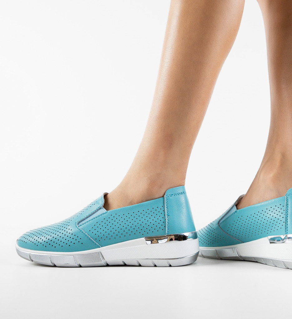 Pantofi Pufini Turcoaz | Confort si Stil Casual - imagine 2
