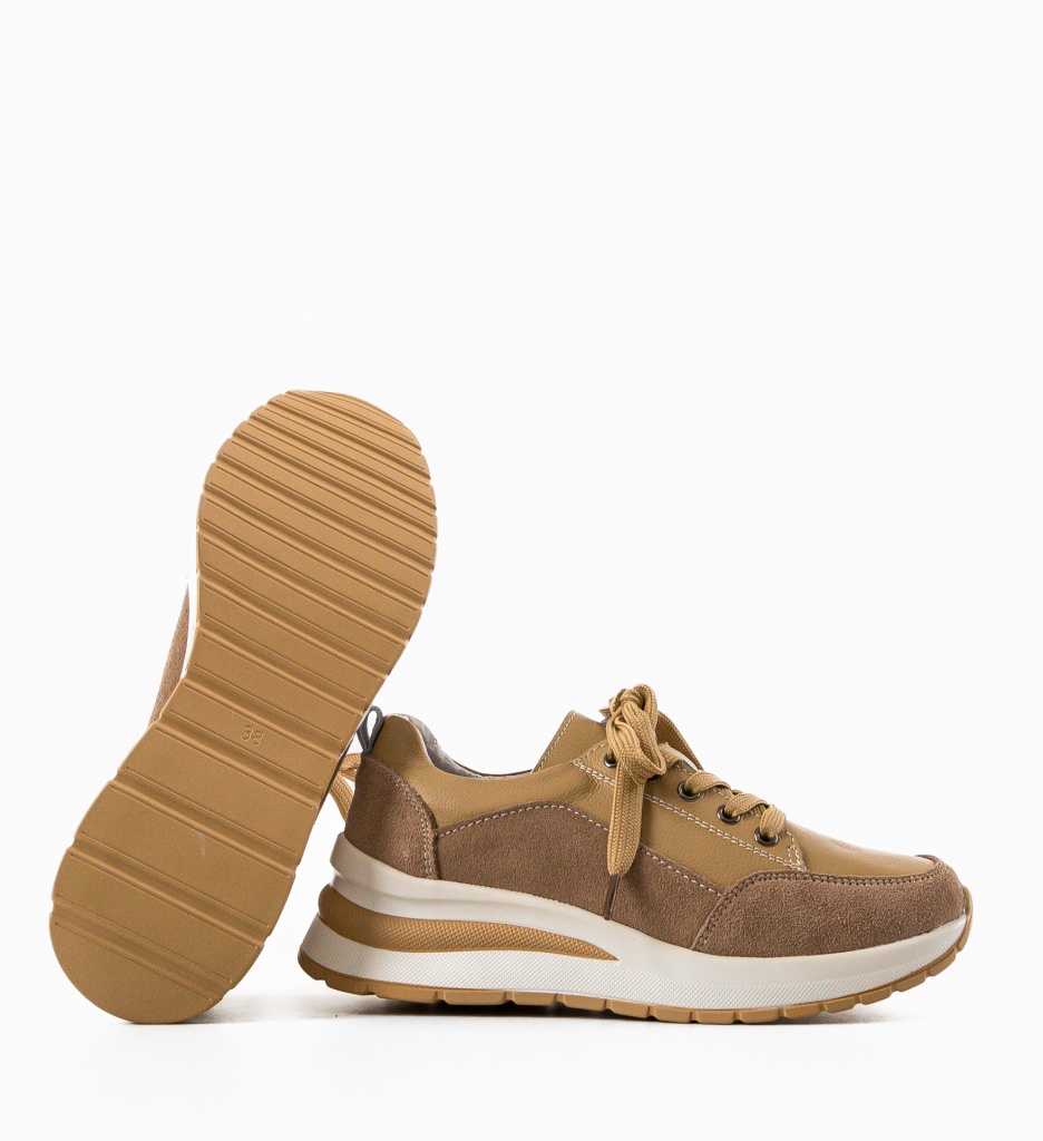 Sneakers Dama Likolas Bej | Stil Urban Confortabil - imagine 7