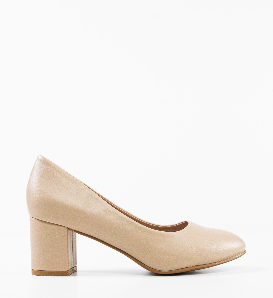 Pantofi cu Toc Izaak Bej | Eleganță Asigurată - imagine 5