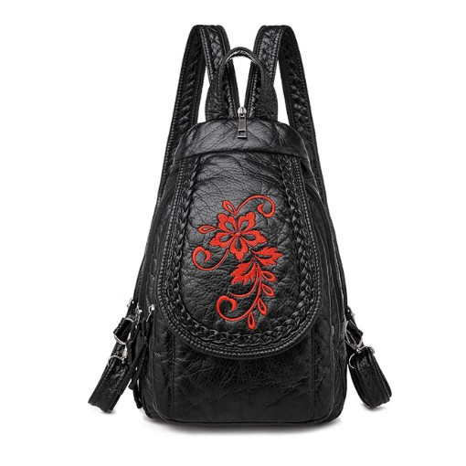 Rucsac Dama E-LY GT367 Negru, Piele Ecologica
