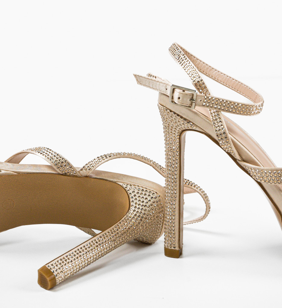 Sandale cu Toc Jian Bej - Eleganță și Confort - imagine 8