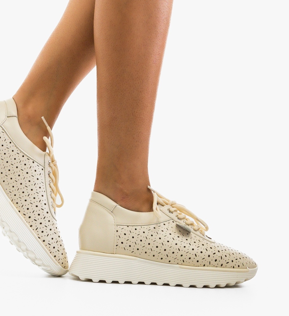 Sneakers Dama Lammer Bej | Confort și Stil
