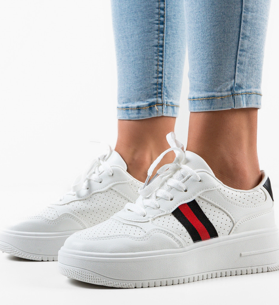Sneakers Dama Adil Albi 2 - Confort și Stil - imagine 2