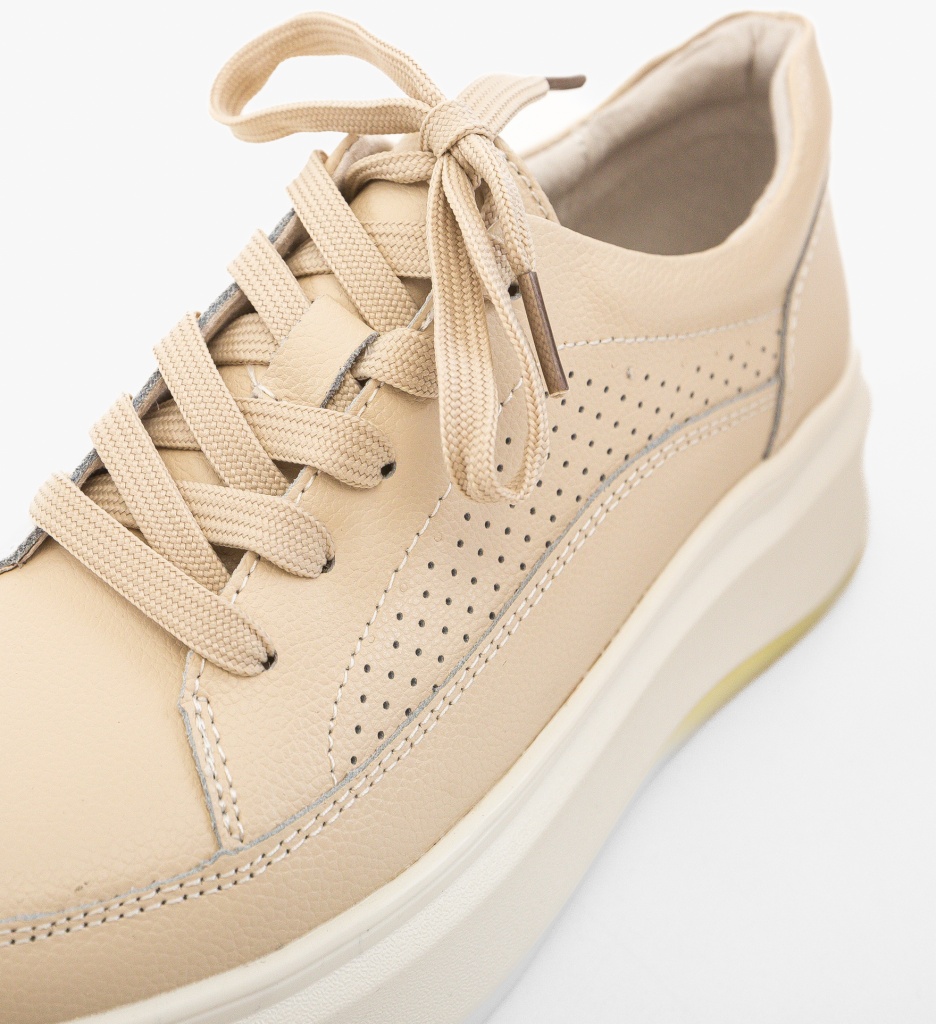 Sneakers Dama Ronda Bej | Confort și Stil - imagine 7