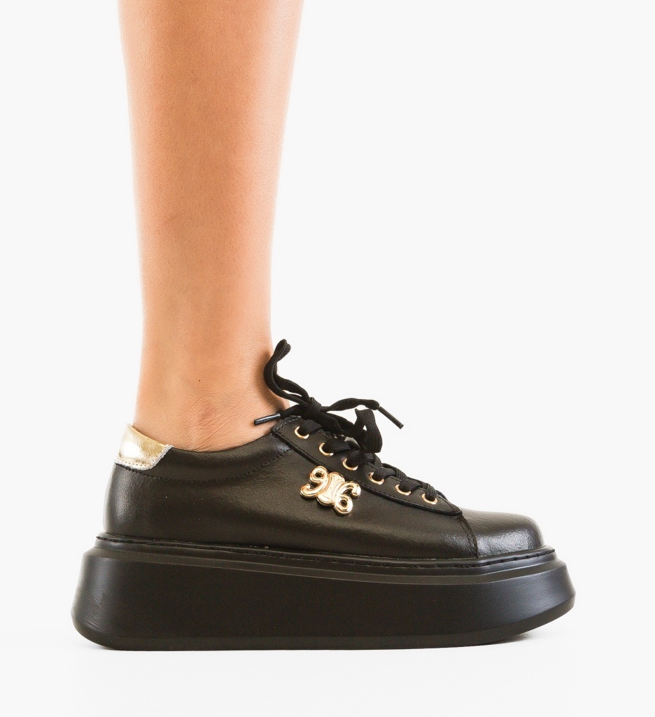 Sneakers Dama Nobless Negri | Confort și Stil - imagine 2