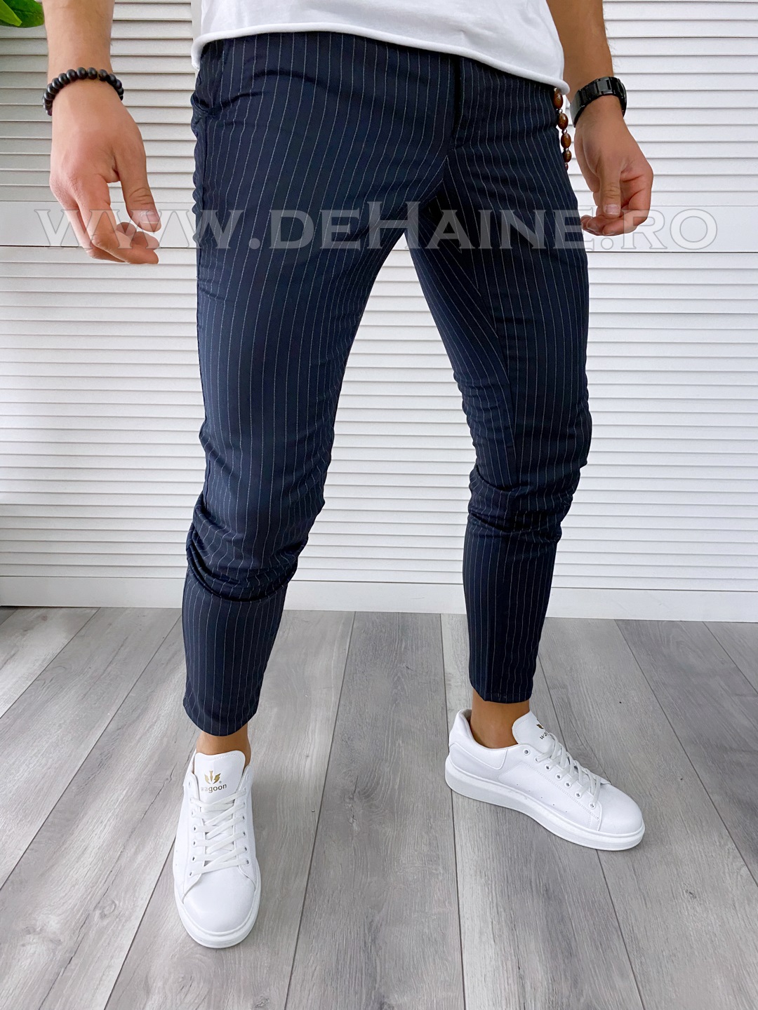 Pantaloni Casual Barbati Stil ZARA in Dungi