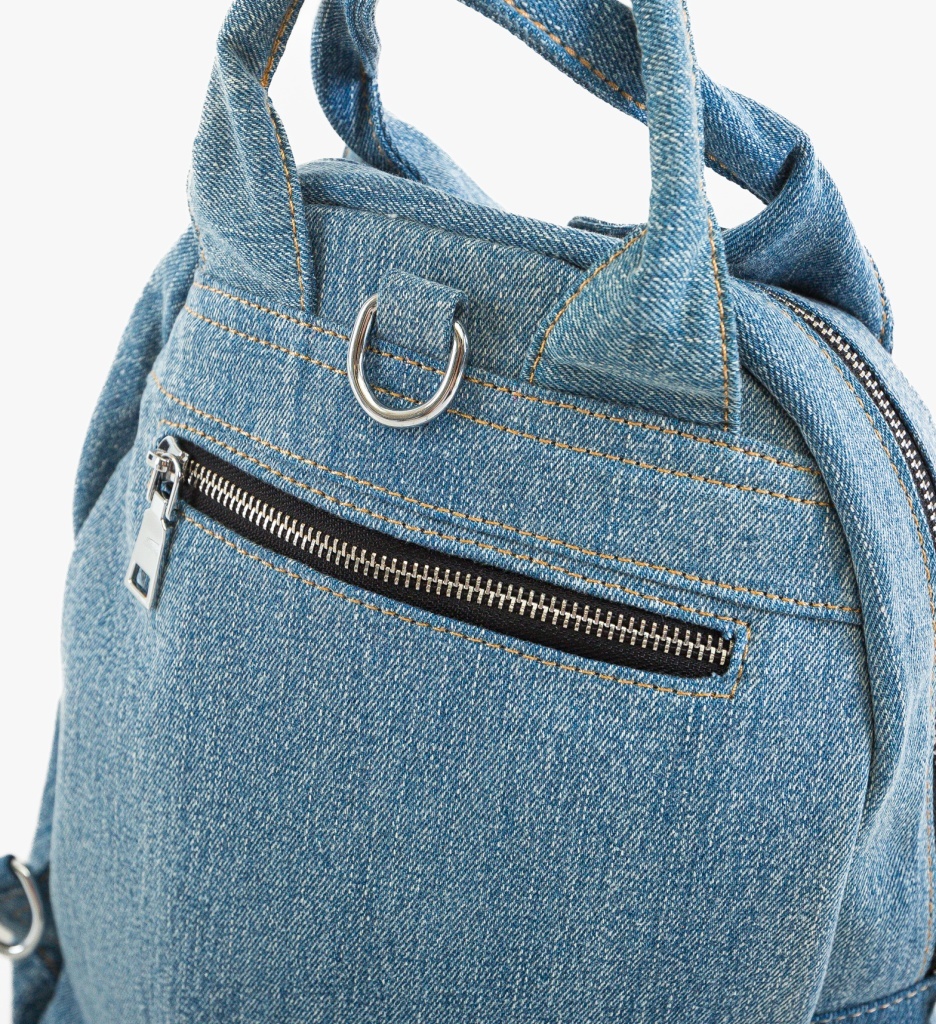 Rucsac Dama Jeans Albastru Casual | Stil Urban - imagine 8