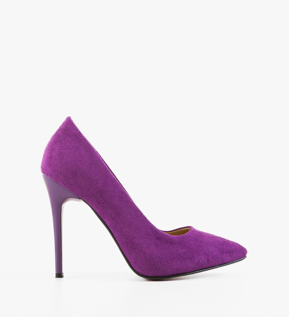 Pantofi Rytorya Mov Eleganți cu Toc - imagine 6