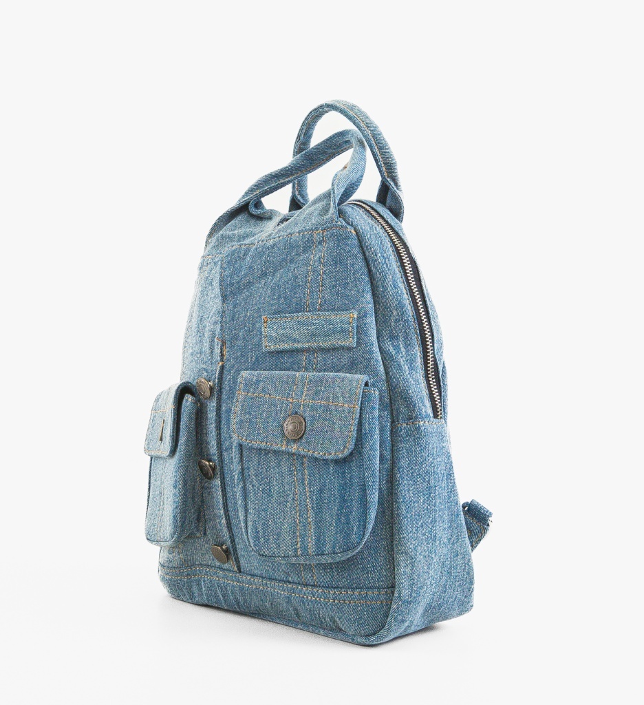 Rucsac Dama Jeans Albastru Casual | Stil Urban - imagine 1
