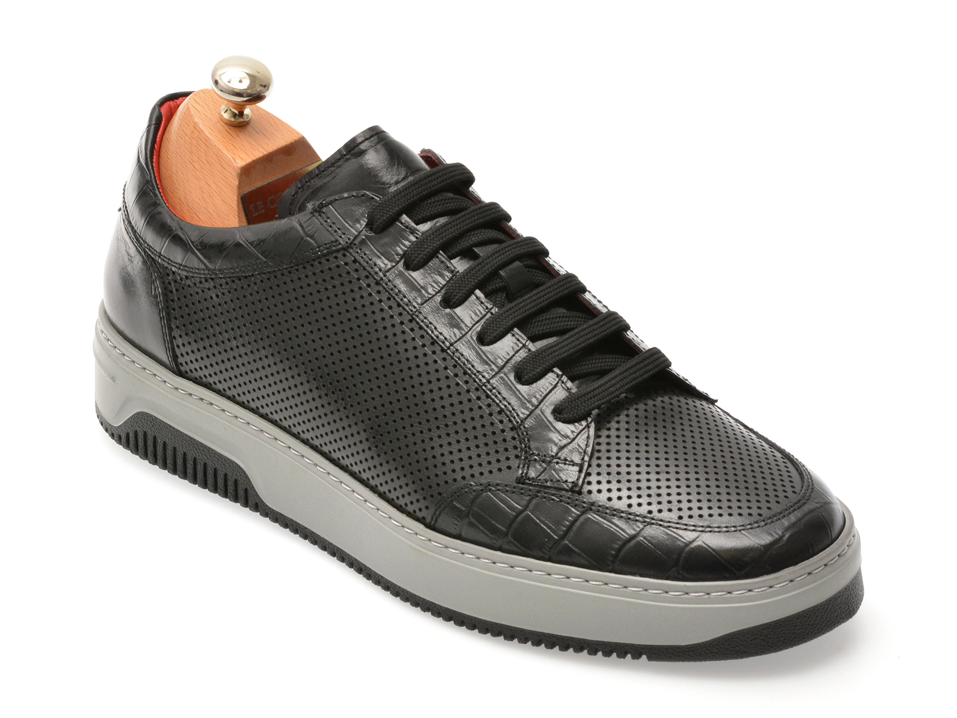 Pantofi Le Colonel Croco Negri - Eleganță Sport