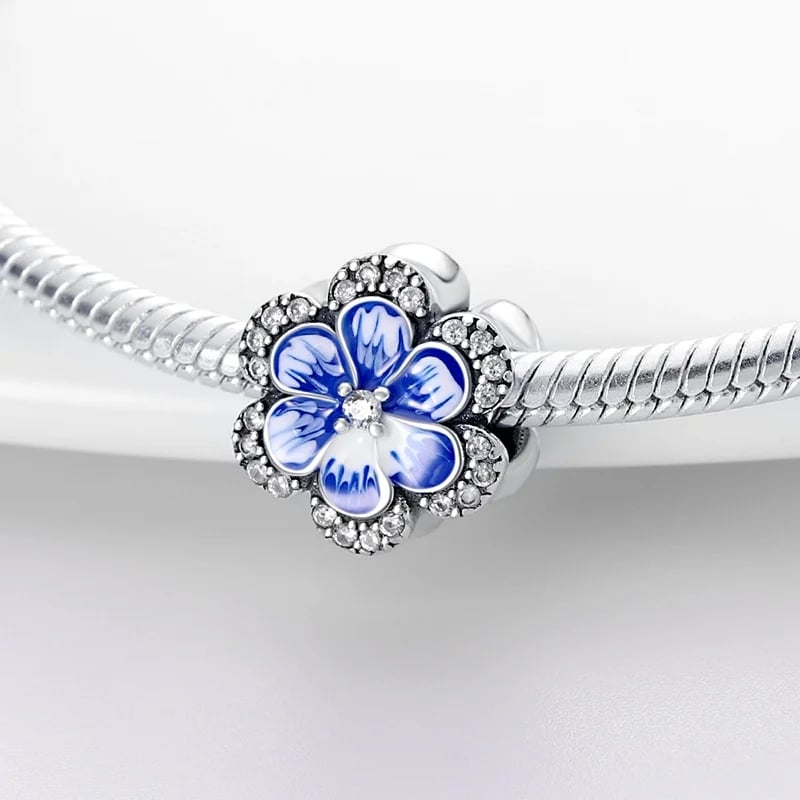 Charm Argint Delis Floare - Design Elegant - imagine 3